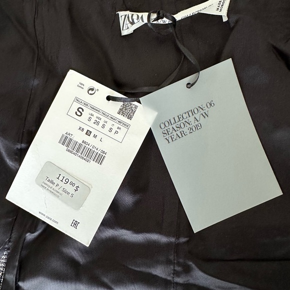 BNWT Zara Plaid Button Pocket Mini Skirt S - Picture 2 of 3